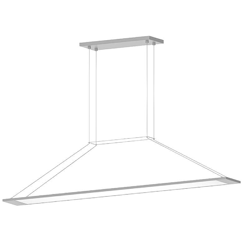 Image 1 Perfile&#8482; 40 inchW Satin Aluminum LED Island Pendant Light