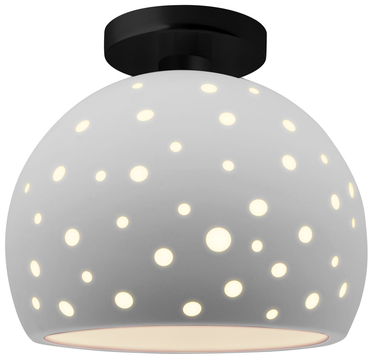 Perforated Globe 10" Wide Bisque Matte B