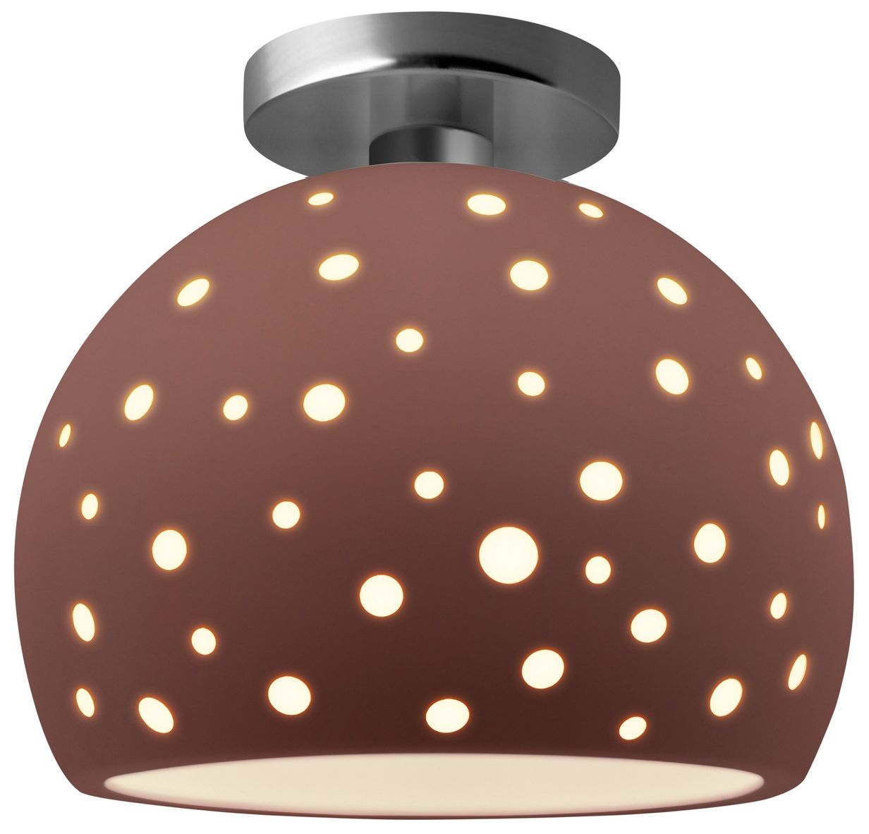 Perforated Globe 10" Wide Canyon Clay Br