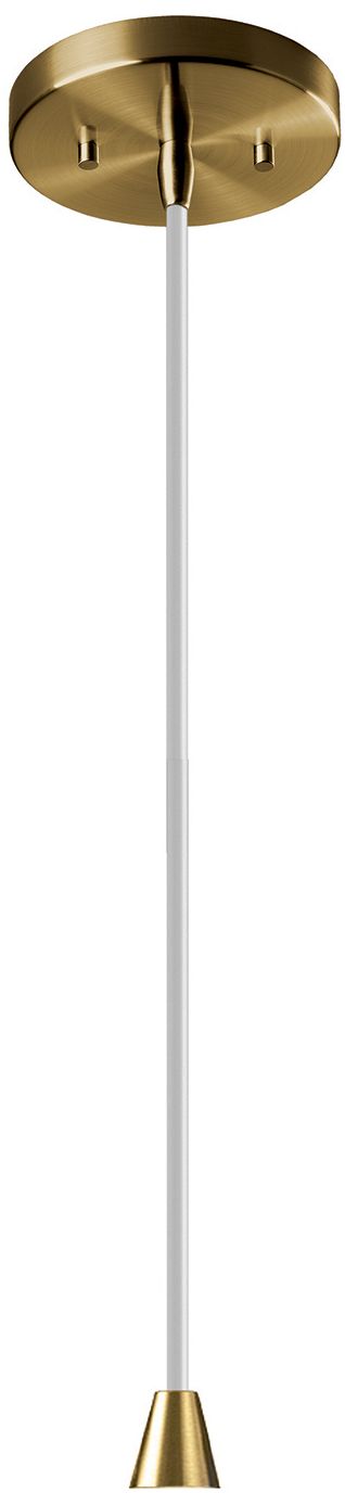 Image 2 Perforated Globe 12.25"W Gloss Blush, Chrome LED Pendant - Rigid Stem more views