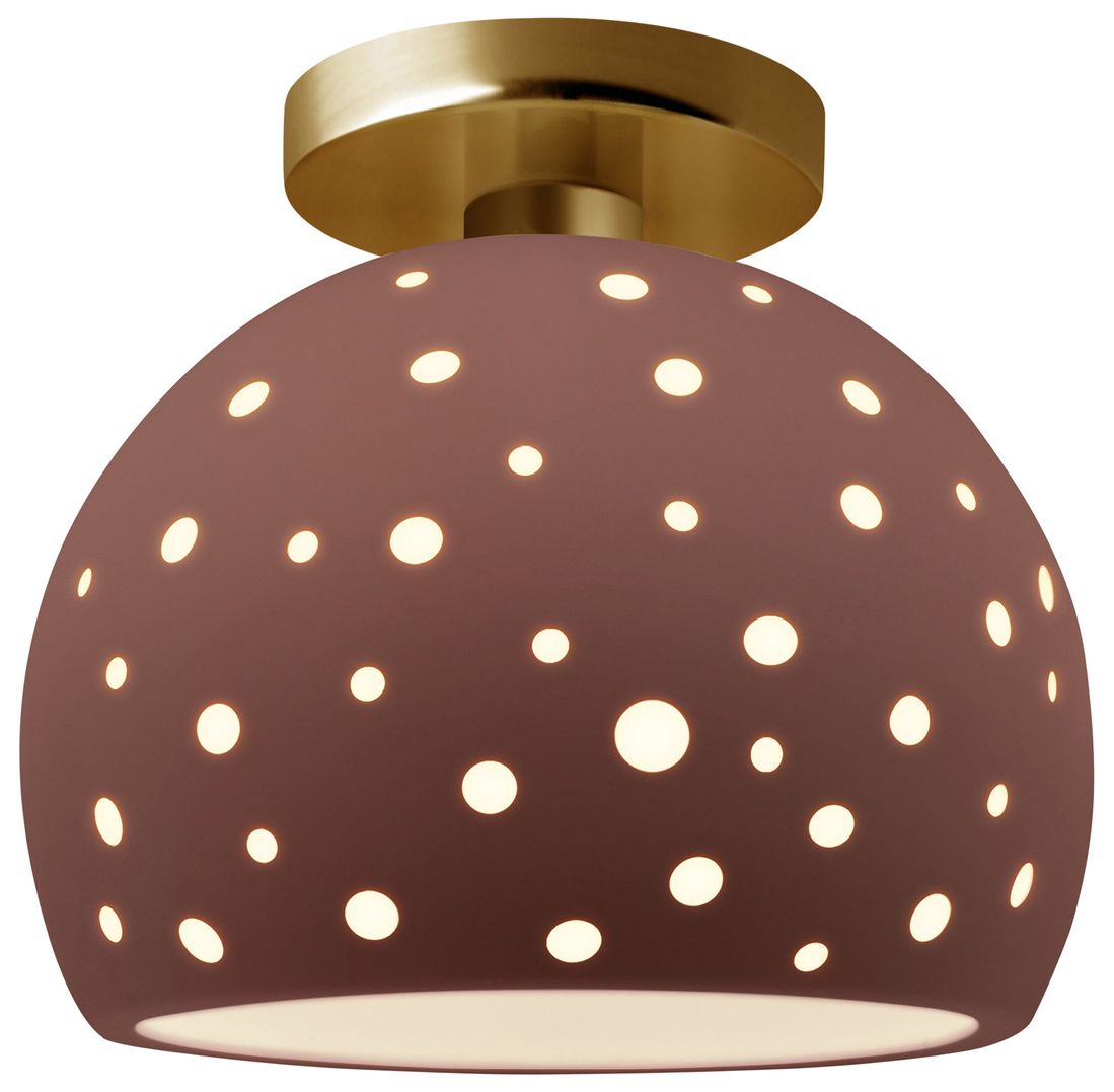 Perforated Globe 7" Wide Canyon Clay Bru