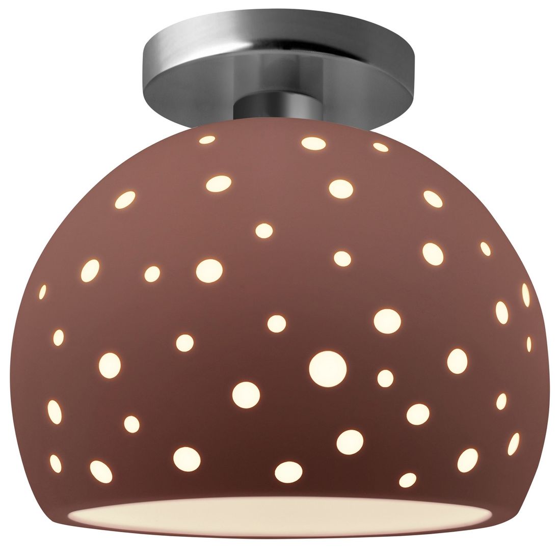 Perforated Globe 7" Wide Canyon Clay Bru