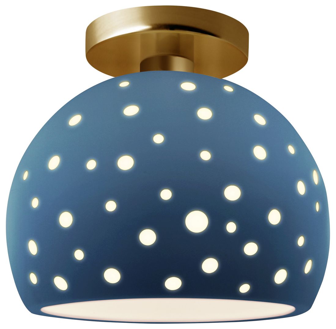 Perforated Globe 7" Wide Midnight Sky Br