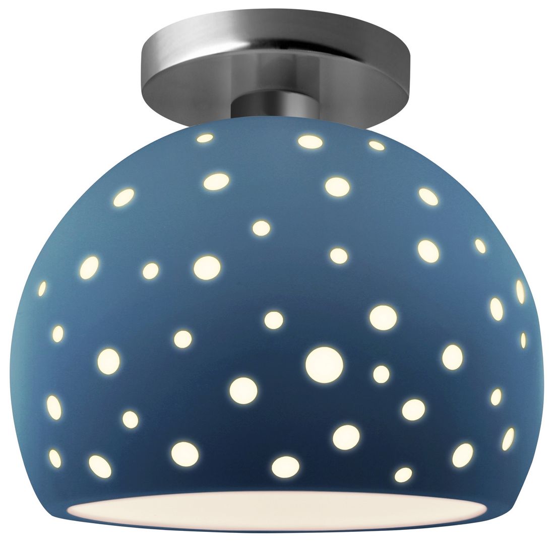 Perforated Globe 7" Wide Midnight Sky Br