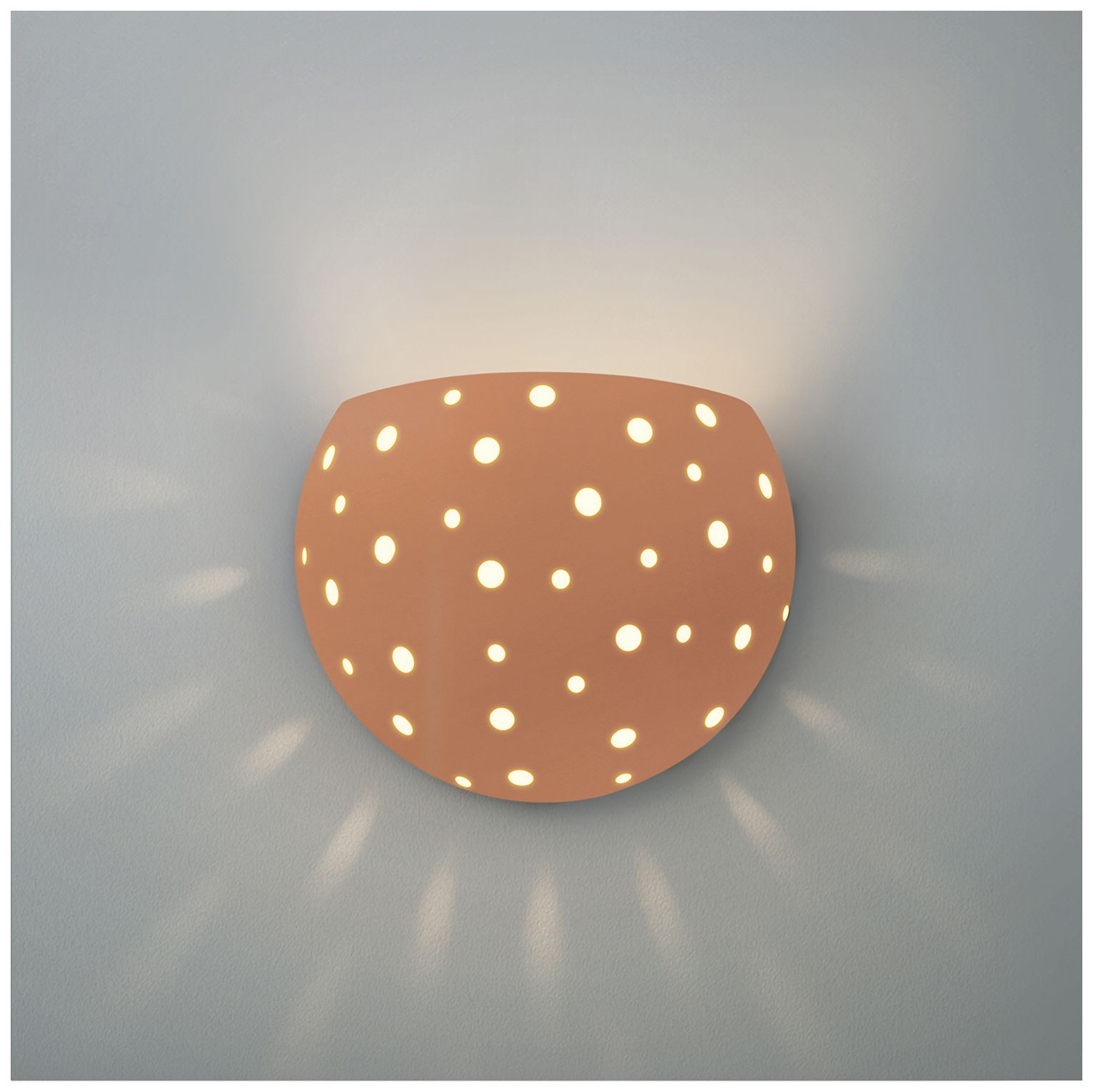 Image 4 Perforated Globe 8" High Adobe Wall Scon more views