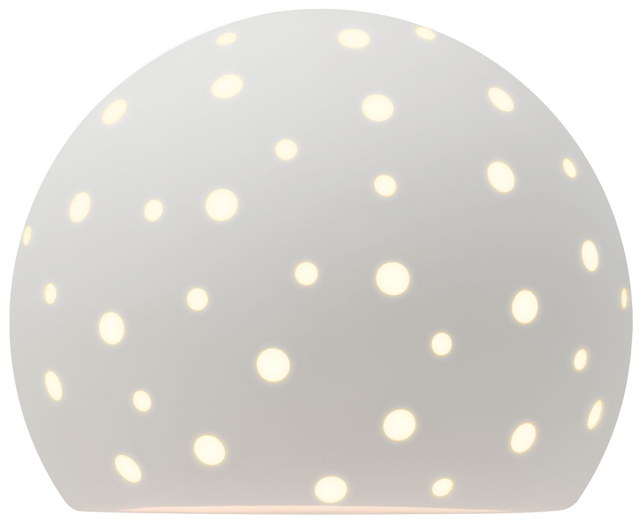 Perforated Globe 8" High Bisque Wall Sco