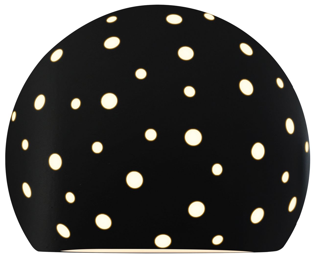 Image 2 Perforated Globe 8" High Carbon Matte Bl