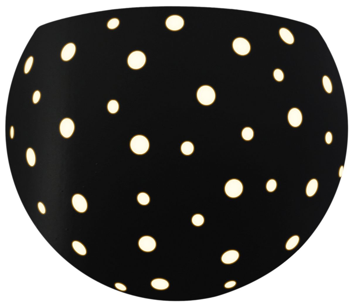 Image 3 Perforated Globe 8" High Carbon Matte Bl more views