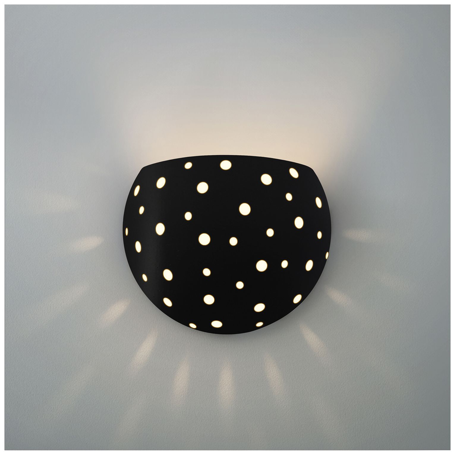 Image 4 Perforated Globe 8" High Carbon Matte Bl more views