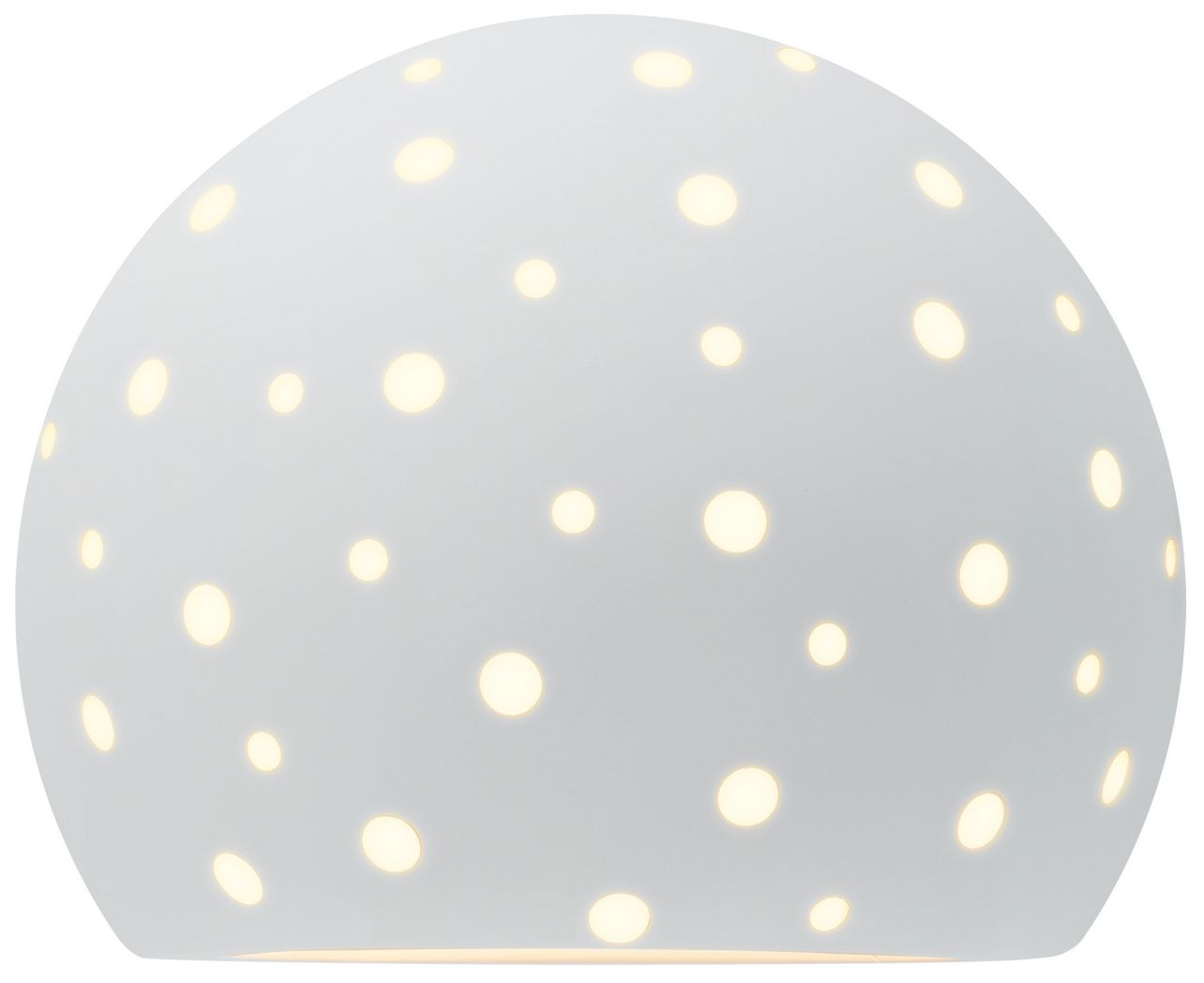 Perforated Globe 8" High Gloss White Wal