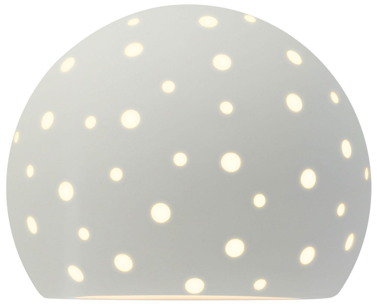 Perforated Globe 8" High Matte White Wal