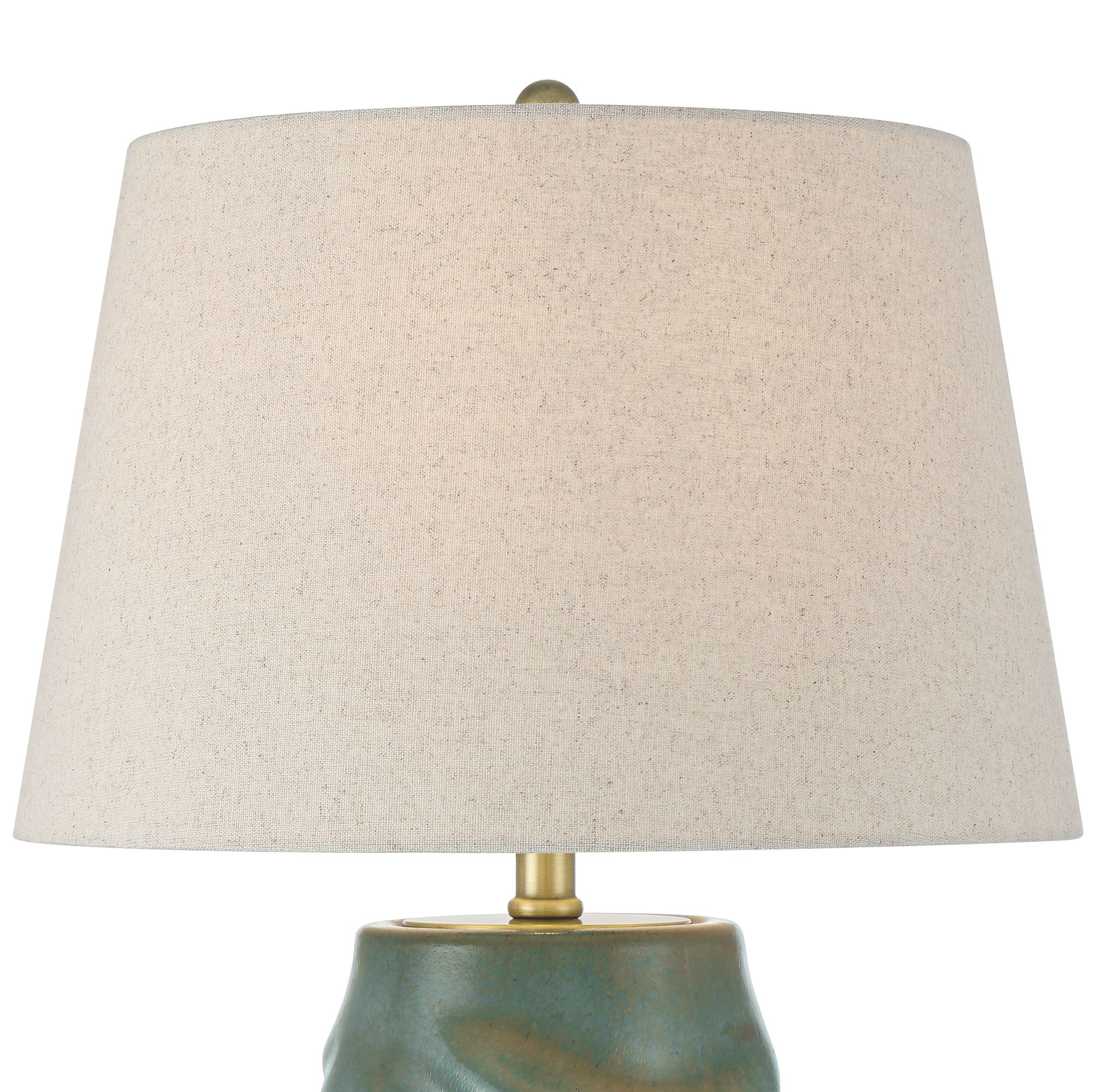 Image 3 Pergamon 25" Blue Gold Glass Night Light Lamp more views