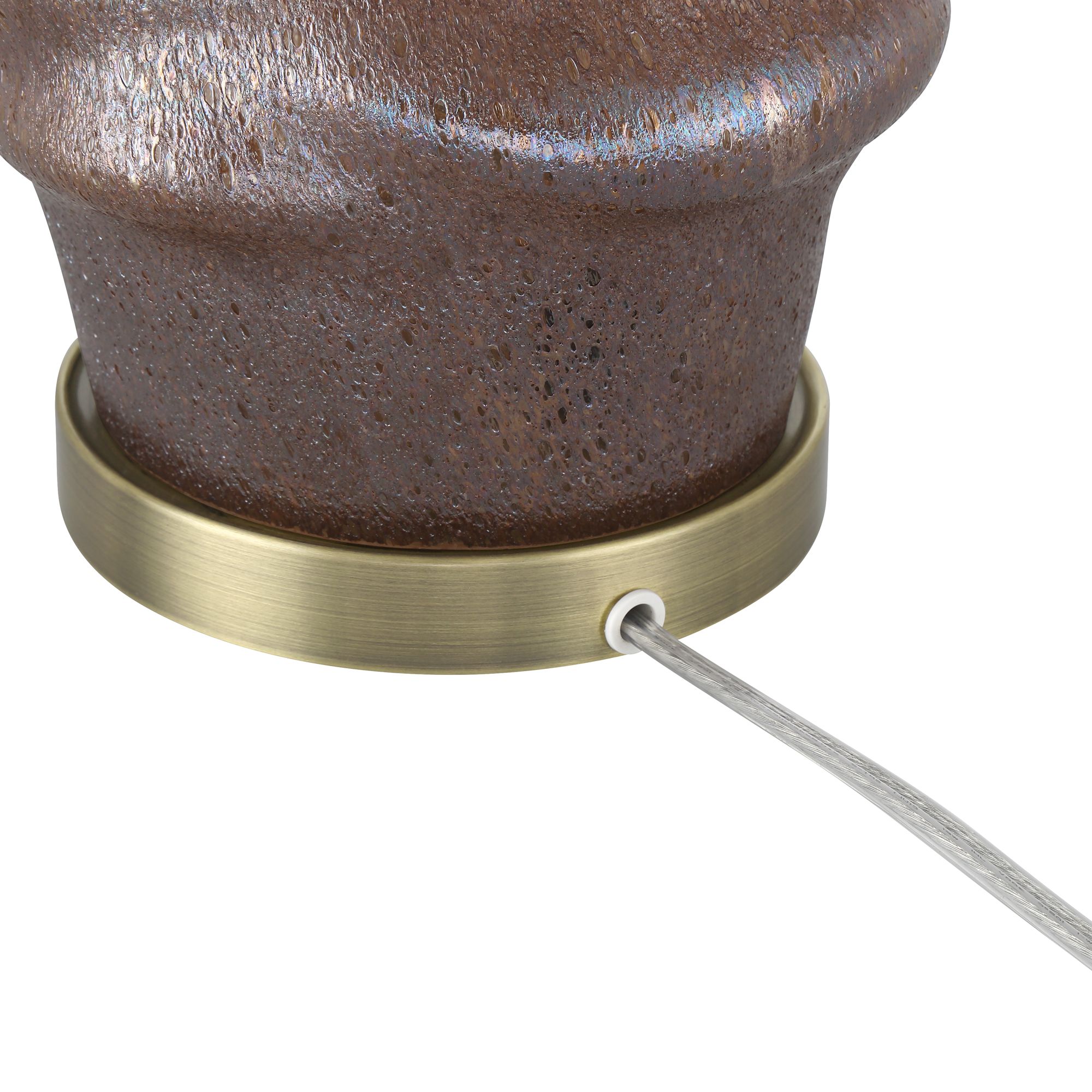 Pergamon 25" Blue Gold Glass Night Light Lamp