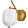 Peri 10.75" High Aged Brass Finish Wall Sconce w/ Clear Shade