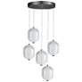 1_Peri 15" Wide 5 Light Matte Black LED Multi Pendant