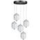 Peri 15" Wide 5 Light Matte Black LED Multi Pendant