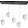 Peri 32" Wide 5 Light Matte Black LED Linear Pendant
