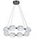 Peri 32" Wide 8 Light Matte Black LED Chandelier