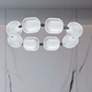 1_Peri 32" Wide 8 Light Matte Black LED Chandelier