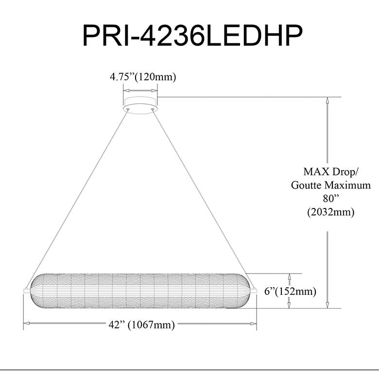 Image 2 Peri 42"W Matte Black 36W Horizontal Pendant w/ Clear Acrylic Diffuser more views
