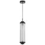 1_Peri 6" Wide Matte Black Finish Pendant w/ Clear Shade
