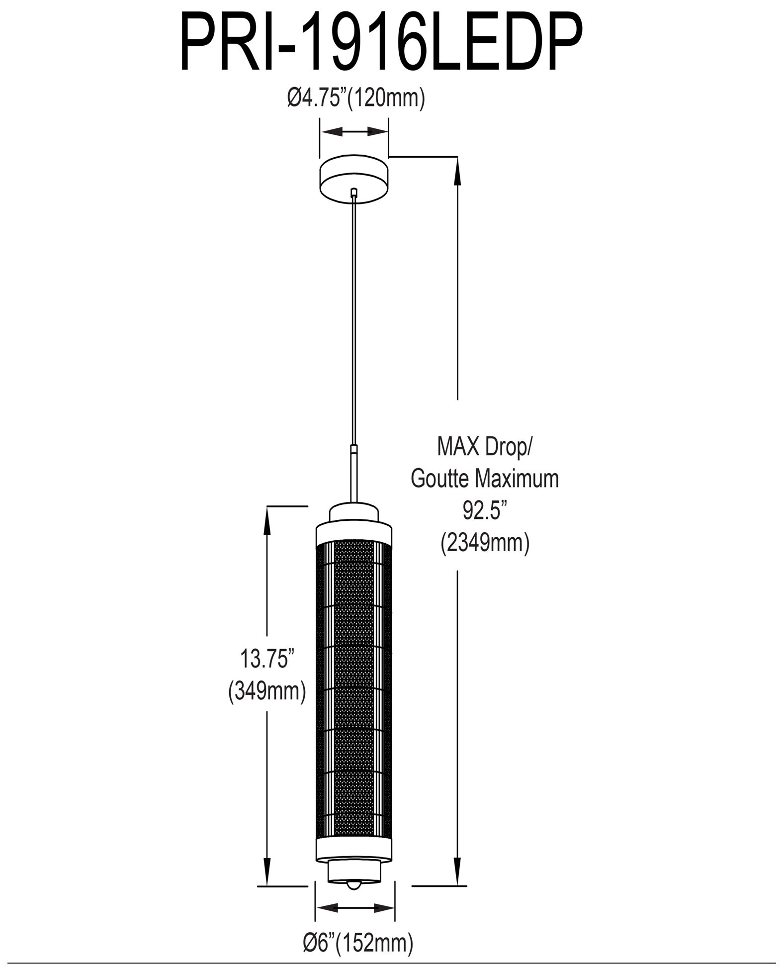 Image 3 Peri 6" Wide Matte Black Finish Pendant w/ Clear Shade more views