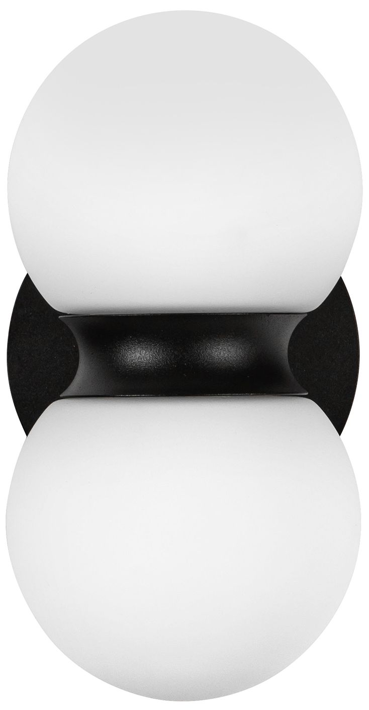 Image 4 Peri 9-in 1 Light Black/Opal Glass Integrated LED Outdoor Wall 11W Kuzco more views