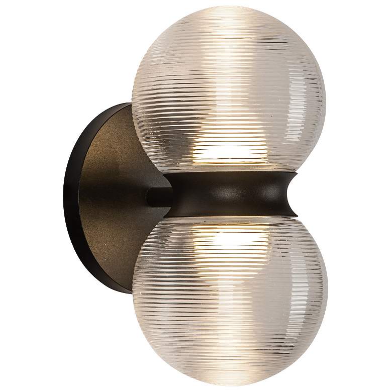 Image 1 Peri 9" High Matte Black LED Outdoor Wall Light