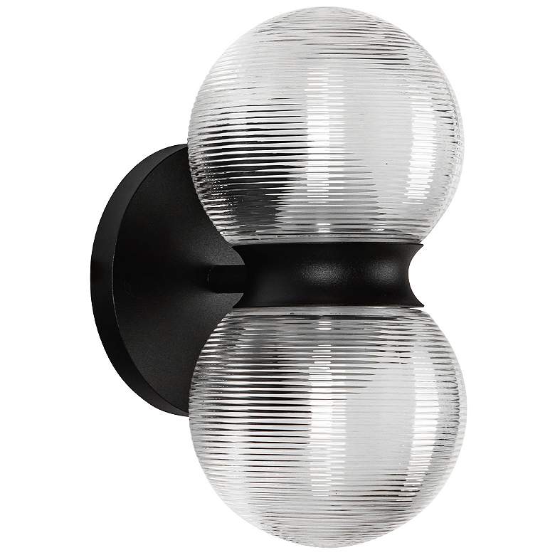 Image 2 Peri 9" High Matte Black LED Outdoor Wall Light more views