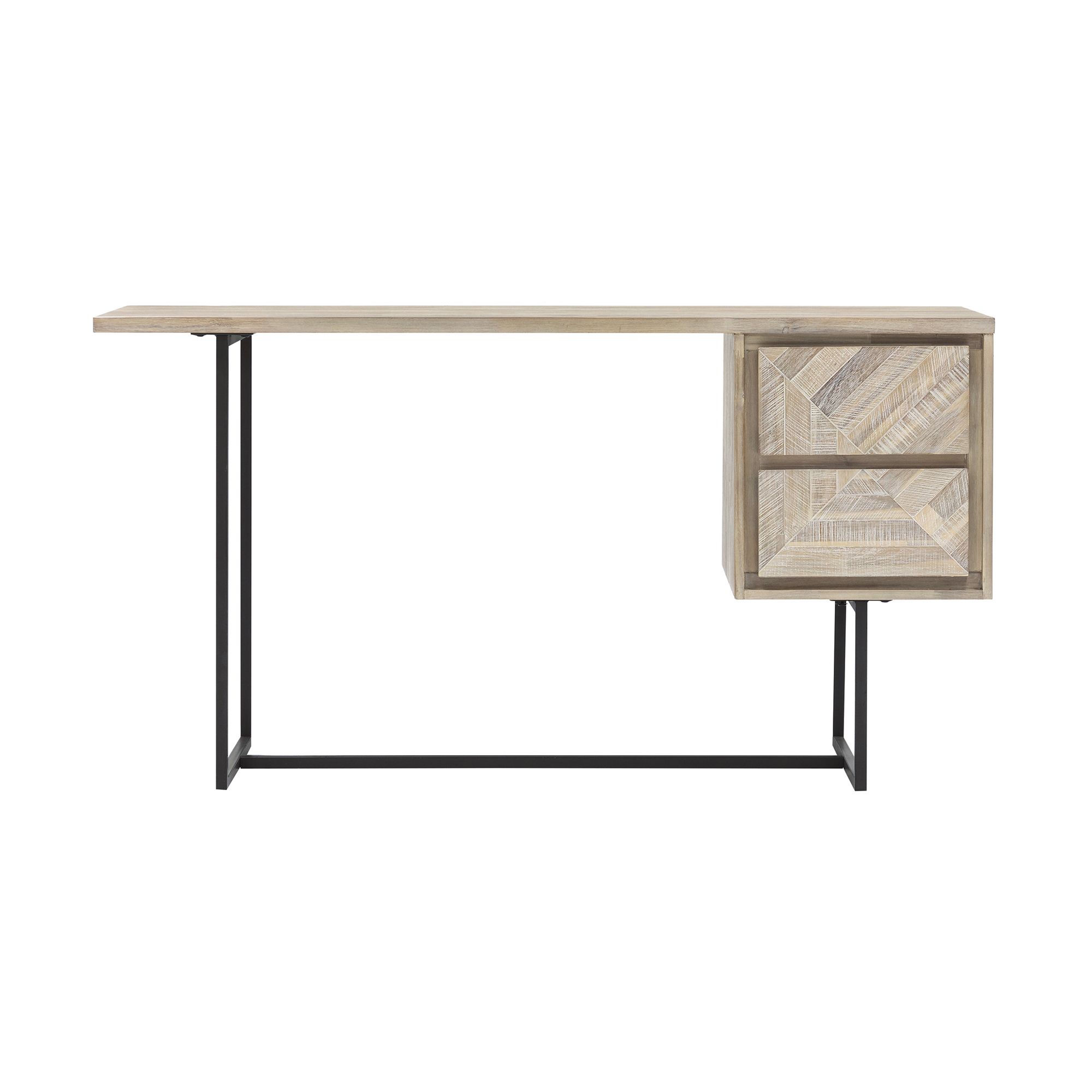 Image 4 Peridot 2 Drawer Desk in Acacia Wood and Steel more views