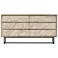 Peridot 61" Wide Natural Acacia Wood 6-Drawer Dresser