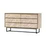 2_Peridot 61" Wide Natural Acacia Wood 6-Drawer Dresser more views