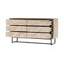 4_Peridot 61" Wide Natural Acacia Wood 6-Drawer Dresser more views
