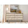 Peridot 61" Wide Natural Acacia Wood 6-Drawer Dresser