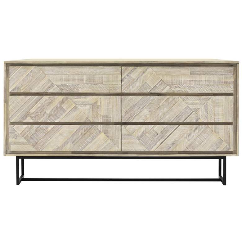 Image 1 Peridot Dresser with 6 Drawers in Natural Acacia Wood