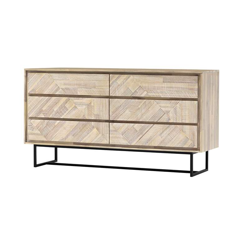 Image 2 Peridot Dresser with 6 Drawers in Natural Acacia Wood more views
