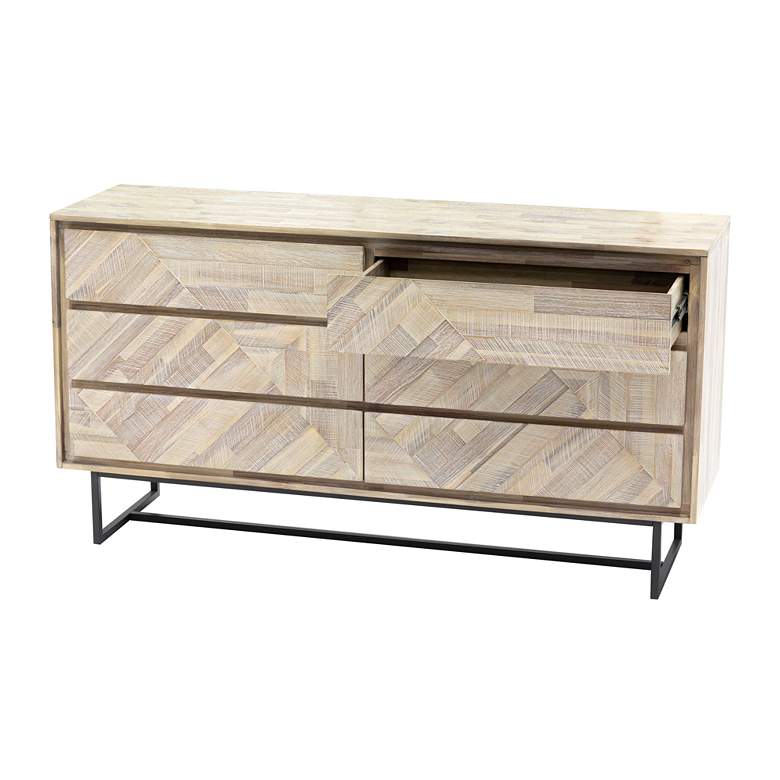 Image 3 Peridot Dresser with 6 Drawers in Natural Acacia Wood more views