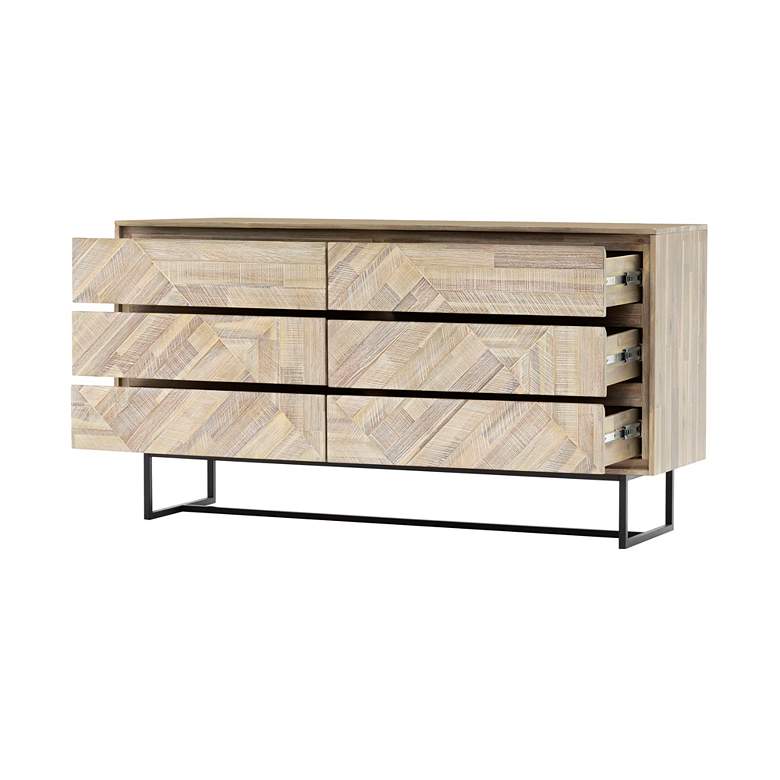 Image 4 Peridot Dresser with 6 Drawers in Natural Acacia Wood more views