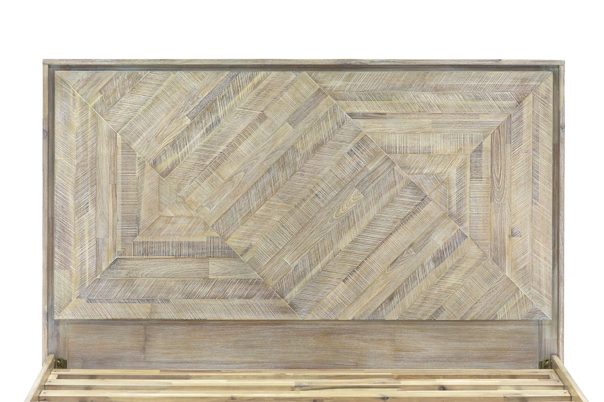 Image 5 Peridot Queen Platform Bed in Natural Acacia Wood and Steel more views