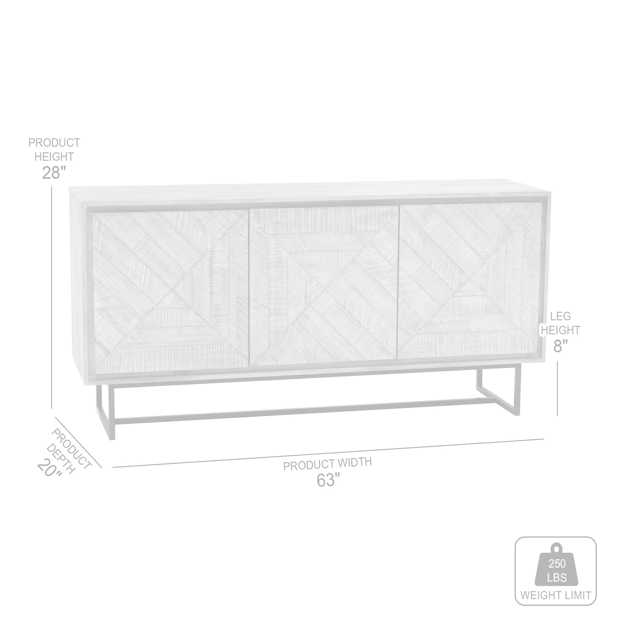 Image 7 Peridot Sideboard Buffet in Natural Acacia Wood more views