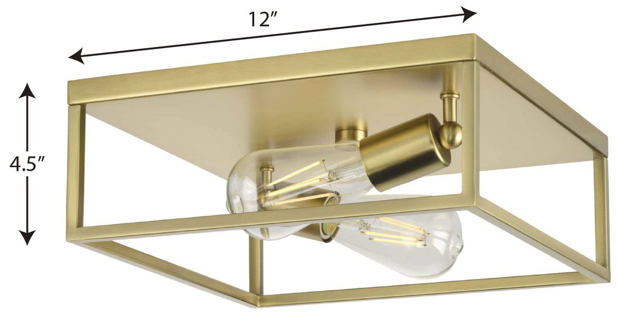 Perimeter Collection Two-Light Flush Mount Ceiling Light