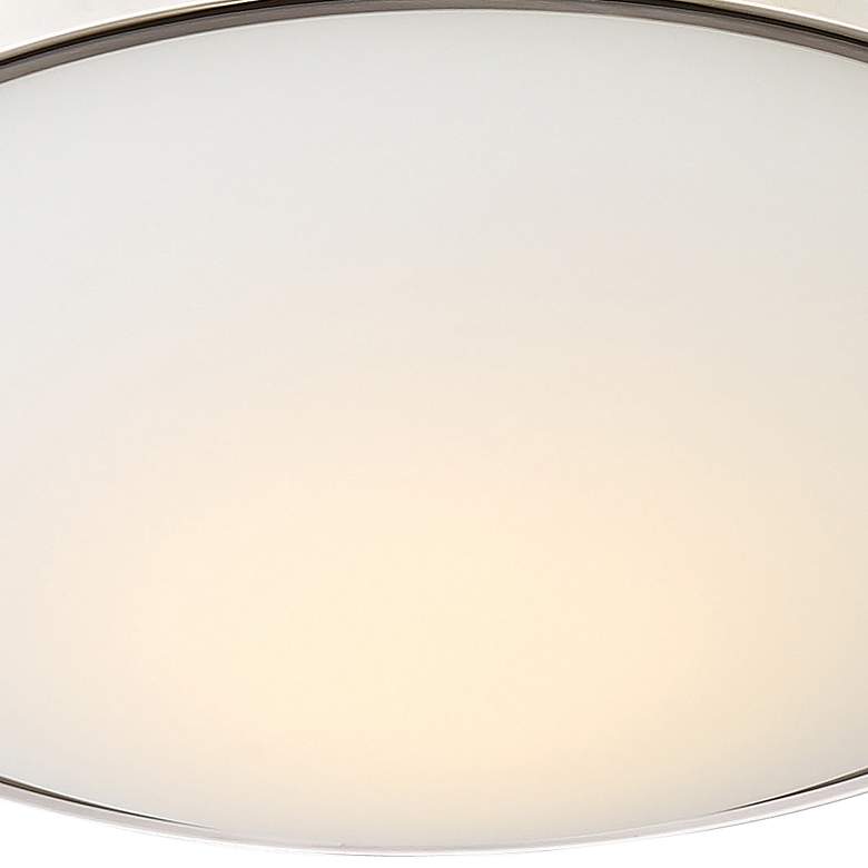 Image 2 Perk; 13 in.; LED Flush with White Glass; Polished Nickel Finish more views