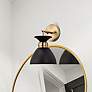 6_Perkins 11 1/4"H Matte Black and Burnished Brass Wall Sconce more views