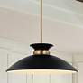 1_Perkins 19 3/4" Wide Burnished Brass and Black Pendant Light