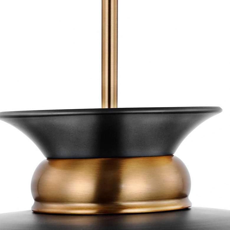 Image 4 Perkins 19 3/4" Wide Burnished Brass and Black Pendant Light more views