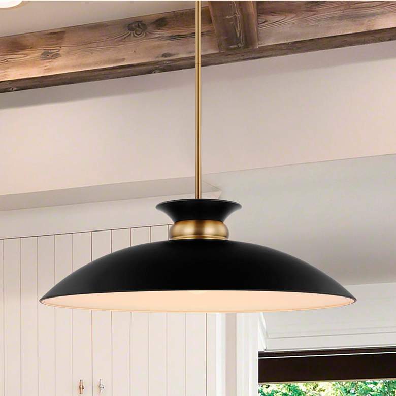 Image 1 Perkins 24" Wide Burnished Brass Pendant Light
