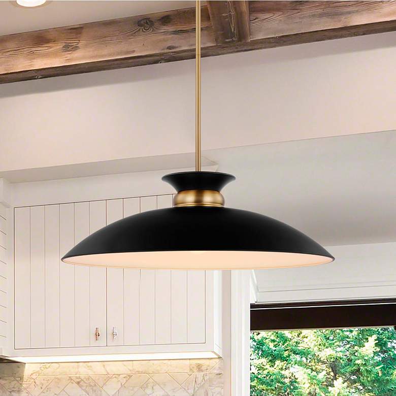 Image 6 Perkins 24" Wide Burnished Brass Pendant Light more views