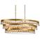 Perla 36" Wide Antique Gold Kitchen Island Light Chandelier