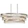 Perla 36"W Antique Silver Kitchen Island Light Chandelier