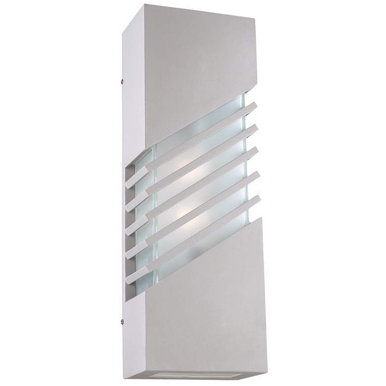 Image 1 Perlage 24 inch High Silver Outdoor Wall Light